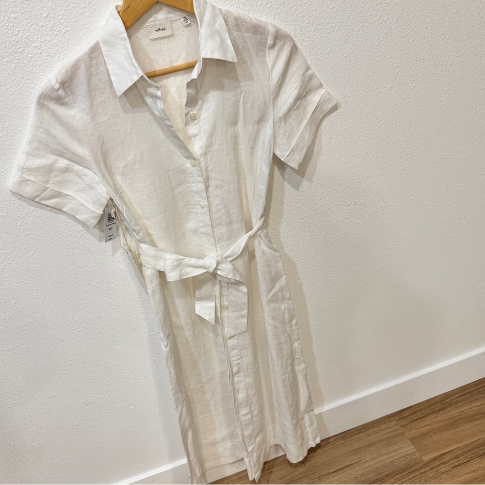 Aritzia Wilfred White Eleta Linen Maxi Dress - Picture 2 of 15